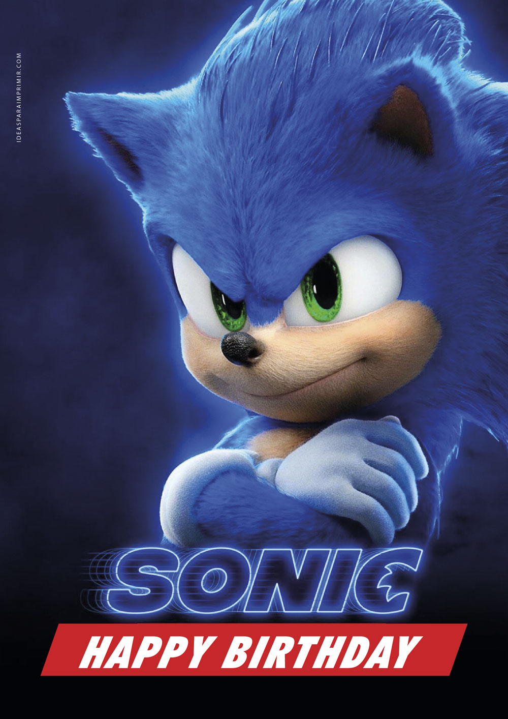 Sonic Happy Birthday Poster