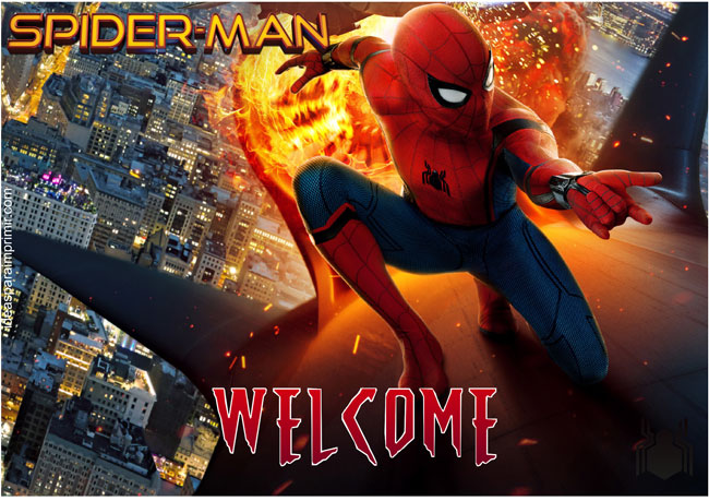 Spiderman Welcome Sign Poster