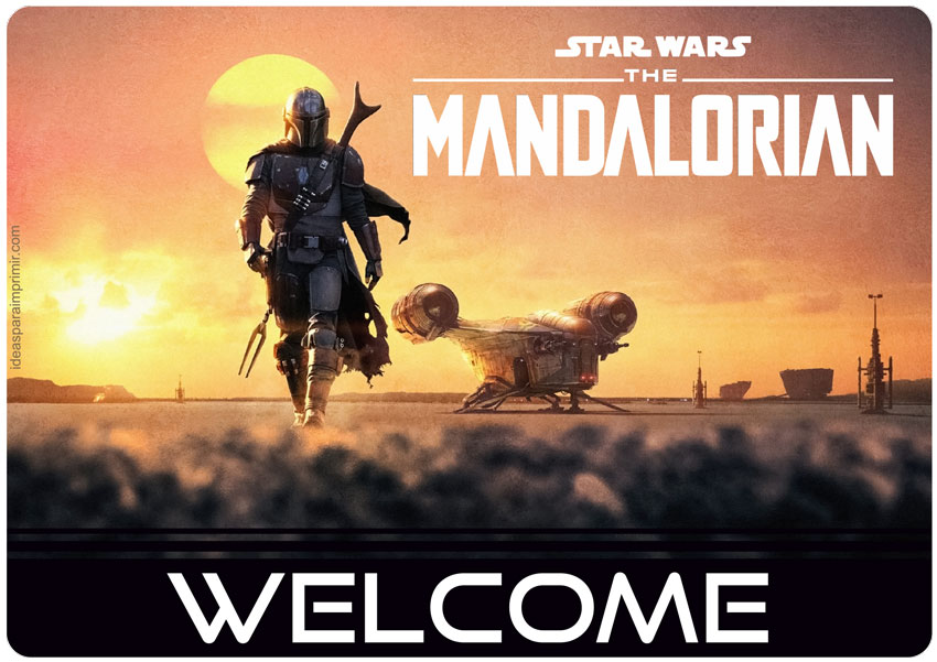 The Mandalorian Welcome Sign Poster