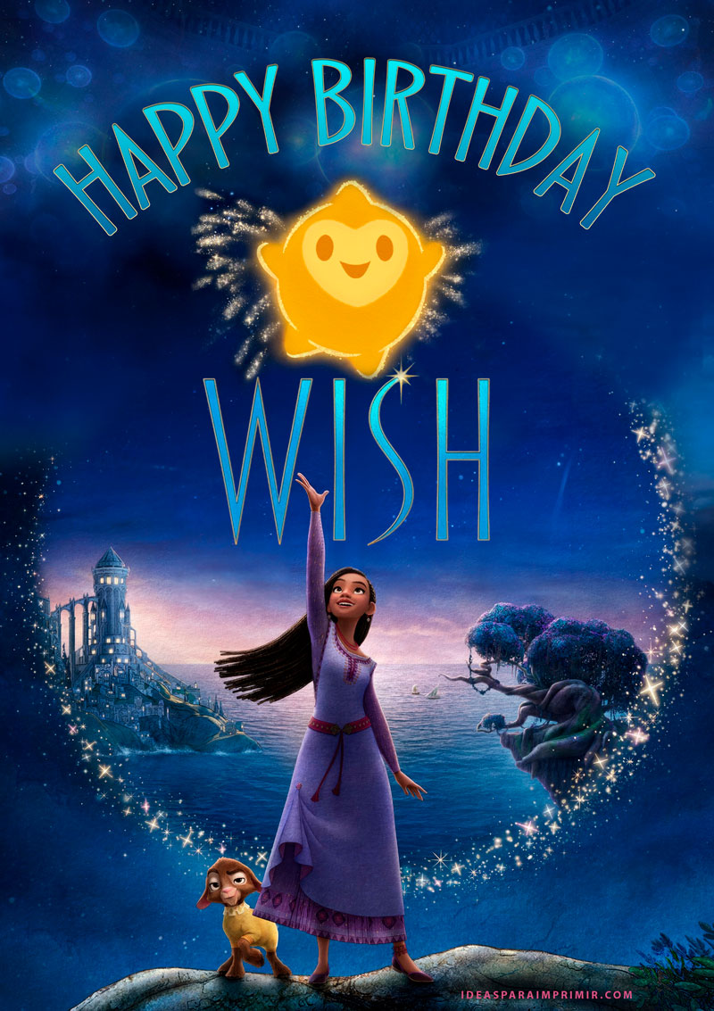 Disney's Wish Happy Birthday Poster