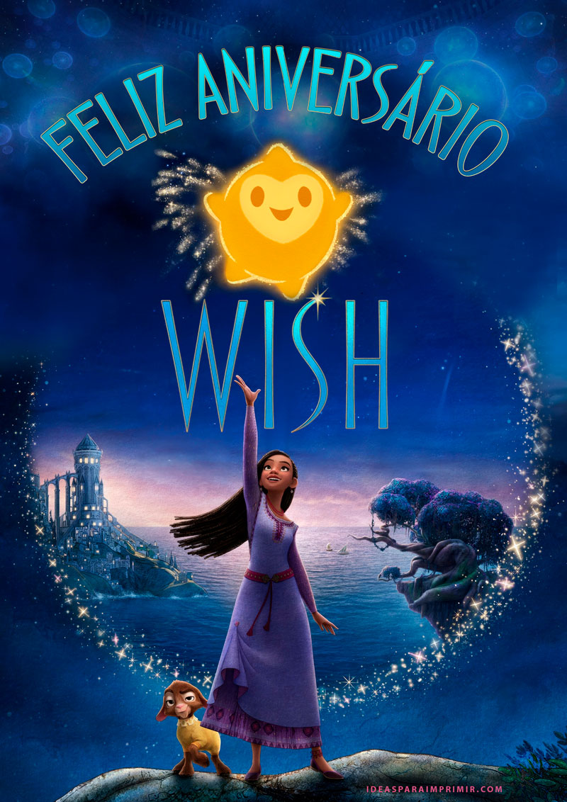 Placa Feliz Aniversário do Wish: O Poder dos Desejos