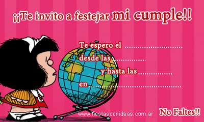tarjeta de Mafalda para imprimir