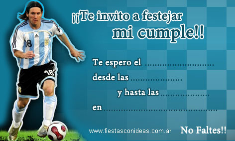 Tarjeta de cumpleaños de Leo Messi para imprimir