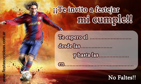Tarjeta de cumpleaños de Lionel Messi para imprimir