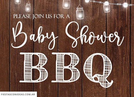 Invitación de BBQ Baby Shower