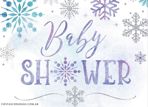 Invitación de Baby Shower temática Invierno