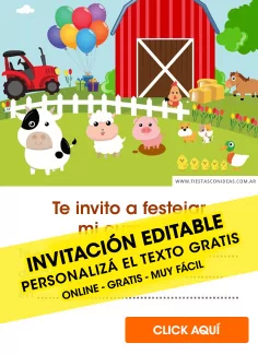Invitaciones de Animalitos de la granja
