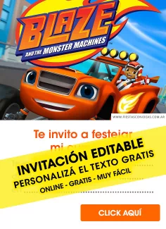 Invitaciones de Blaze and the monster machines