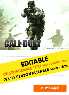 Invitaciones de Call of Duty