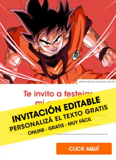 Invitaciones de Dragon Ball Z