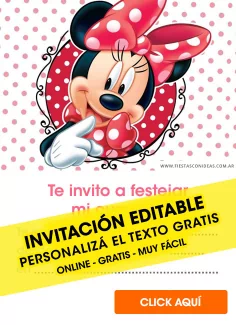 Invitaciones de Minnie Mouse