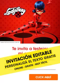 Invitaciones de Miraculous LadyBug