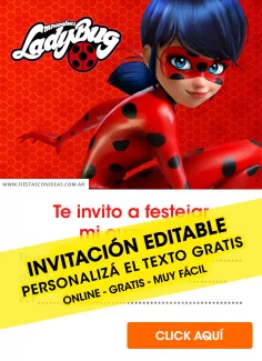 Invitaciones de Miraculous LadyBug