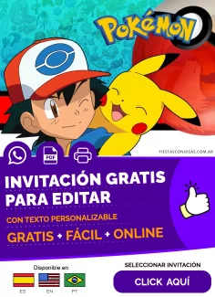Invitaciones de Pikachu