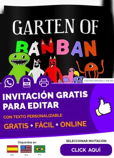 Invitaciones de Garten of Banban