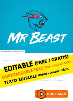 Invitaciones de Mr Beast