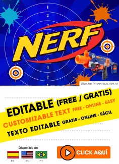 Invitaciones de Nerf
