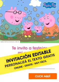 Invitaciones de Peppa Pig