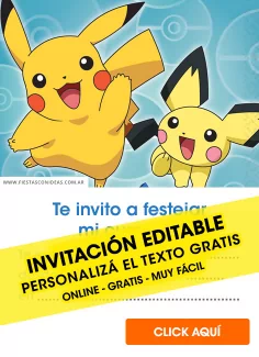 Invitaciones de Pokemon