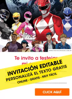 Invitaciones de Power Rangers