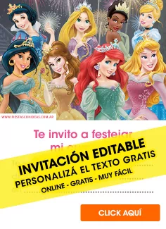 Invitaciones de Princesas de Disney