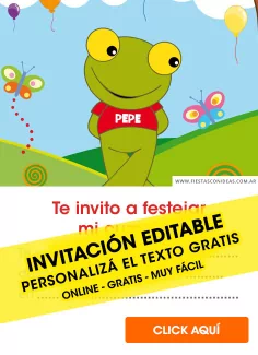 Invitaciones de Sapo Pepe