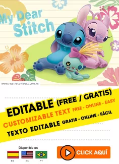Invitaciones de Stitch