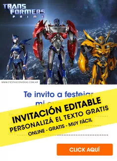 Invitaciones de Transformers