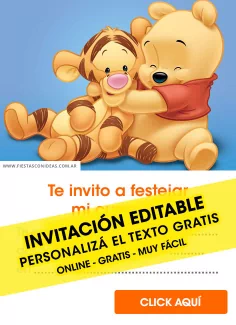 Invitaciones de Winnie Pooh