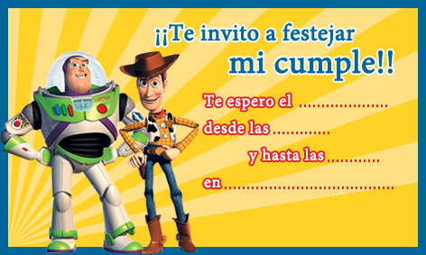 Invitación de Toy Story