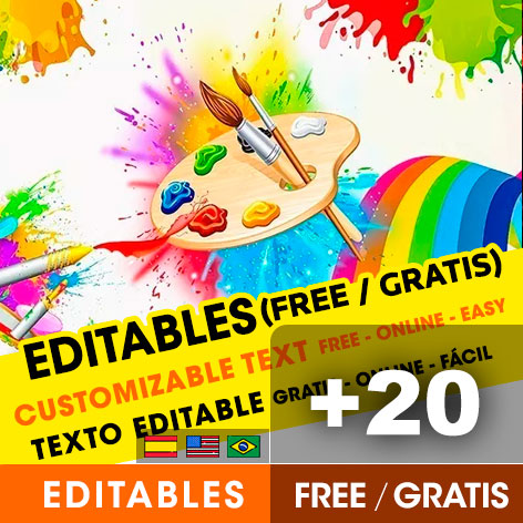 [+20] Free ART PARTY birthday invitations for edit, customize, print or send via Whatsapp