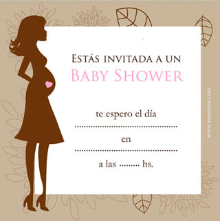 Tarjeta de Baby Shower de nena para imprimir