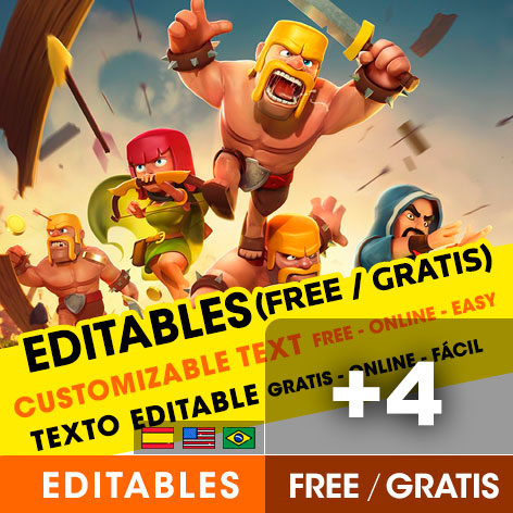 4 Clash of Clans party invitation templates free