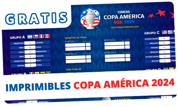 Imprimibles CONMEBOL Copa América USA 2024 Gratis