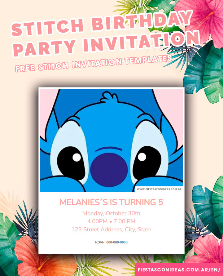38 FREE Stitch Invitations Templates for Birthdays