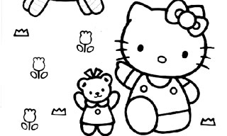 Hello Hitty - Dibujos para colorear de Hello Kitty