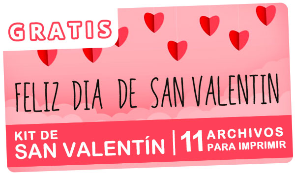 Kit de San Valentín para imprimir ¡Gratis! (WhatsApp e Imprimir)