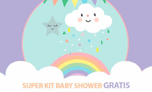 Nuevo Kit de BABY SHOWER LLUVIA DE AMOR, NUBES Y ARCOÍRIS Gratis para imprimir