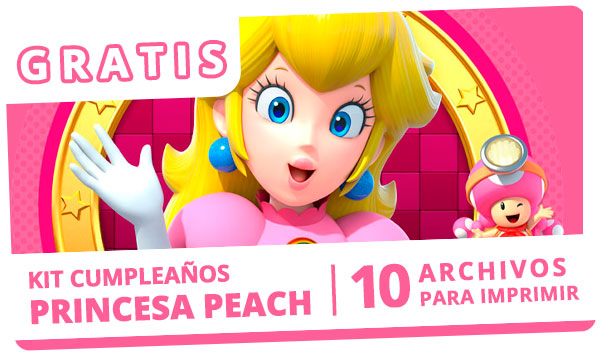 Kits imprimibles gratis de Princesa Peach